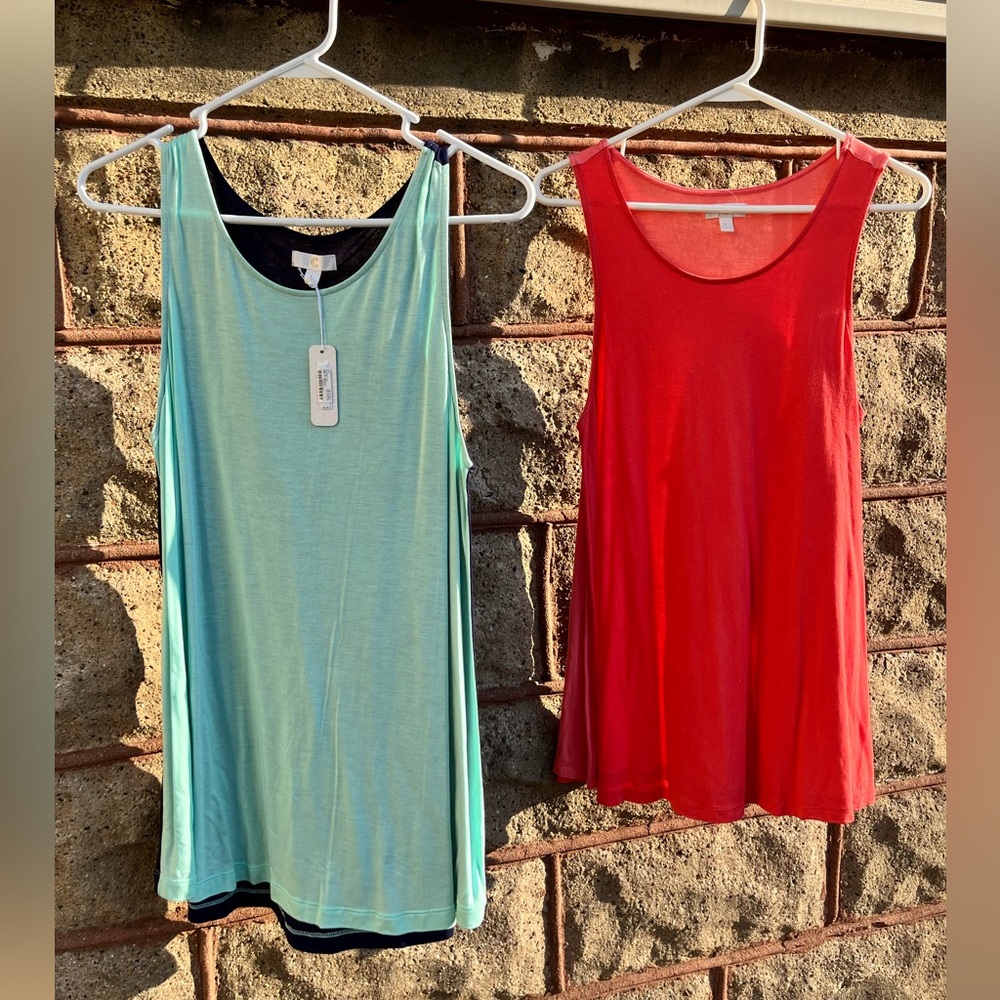 Charming Charlie lot of 2 rayon tank top large women